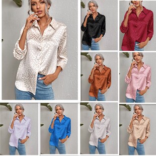 Blouse For Women Clothes Tops Shirt Shirts Office Stain Lady