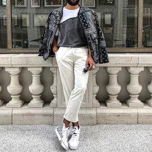 Loose top fashion print jacket for man宽松上衣时尚印花夹克男