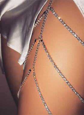 女腿链身体链 leg body thigh chain women цепь тела