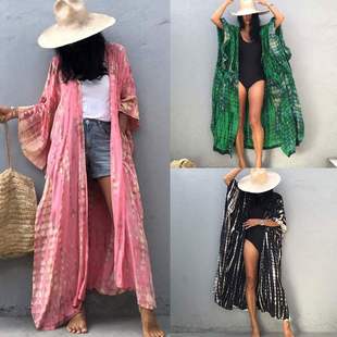 海边度假外套比基尼罩衫 宽松大码 泳衣外搭女 欧美连帽开衫 新款