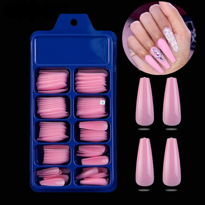 Muti-color New 100pcs Fake Nails T-Shape Candy Color Ballet