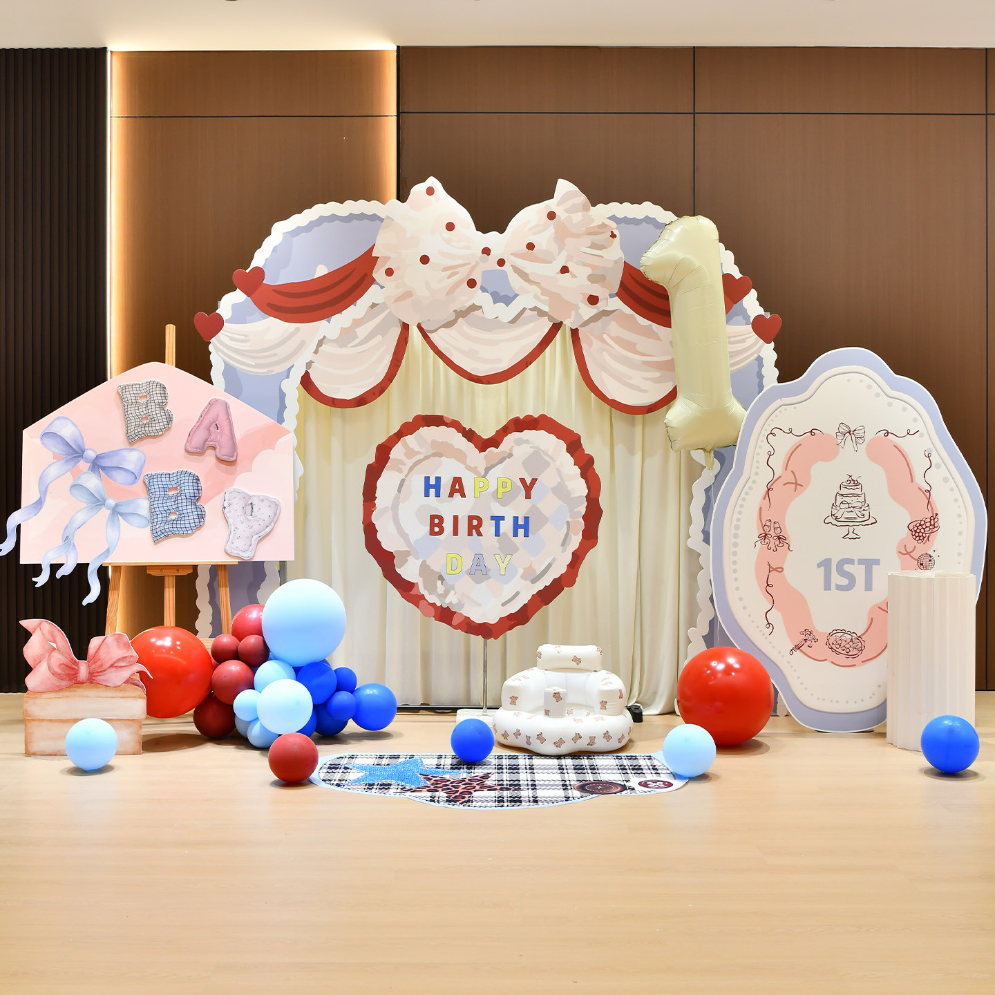 韩系ins风周岁生日布置场景装饰背景板气球5岁男女孩kt板宝宝宴,节庆用品/礼品,装扮布置套餐,淘宝优惠券,粉丝福利购,淘宝优惠卷