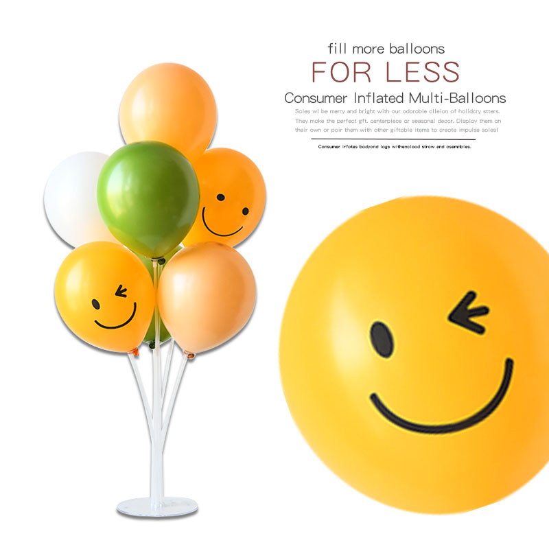 卡通笑脸气球户外布置装饰