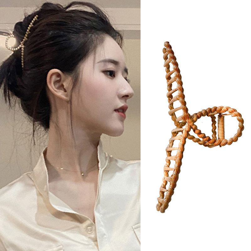 赵露思同款金属发夹女夏季头饰发饰夹子后脑勺大号抓夹发抓鲨鱼夹