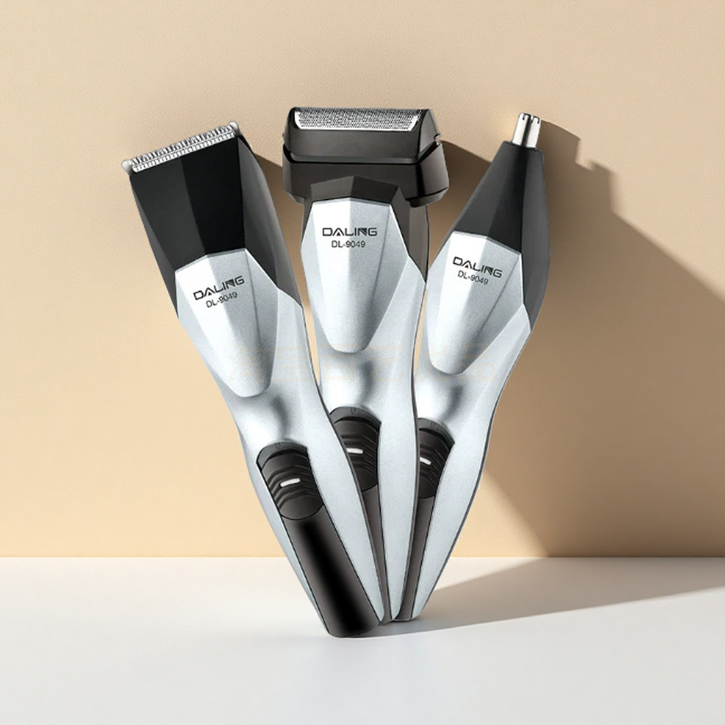 DALING 3合1男士理容套装 剃须刀鼻毛修剪鬓角理发 多功能刮胡刀
