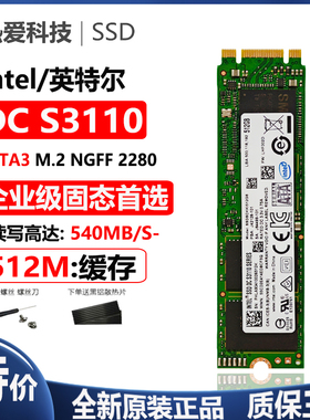 lntel/英特尔企业级DC S3110 512G SATA NGFF 2280 M2固态硬盘SSD