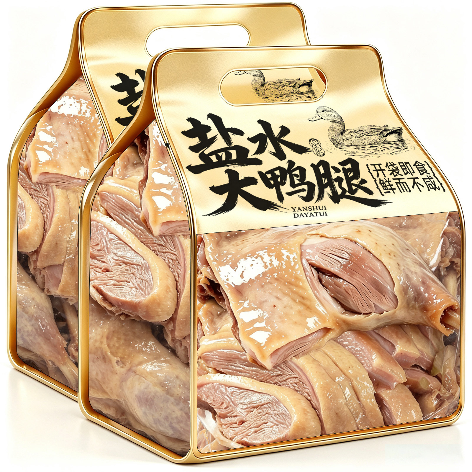 南京风味盐水大鸭腿开袋即熟食肉类零食卤味解馋下酒小吃整箱批发