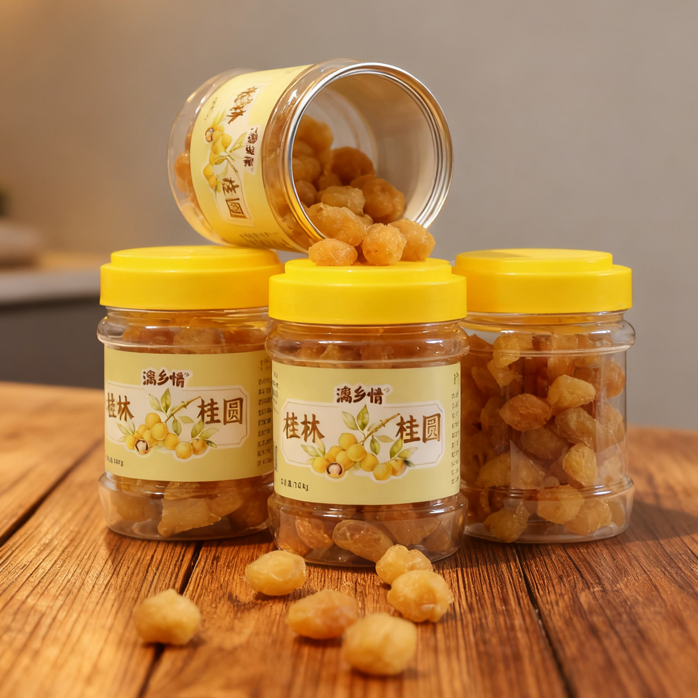 广西桂林特产漓乡情100gX4罐礼盒桂圆肉即食龙眼干无核桂圆煲汤