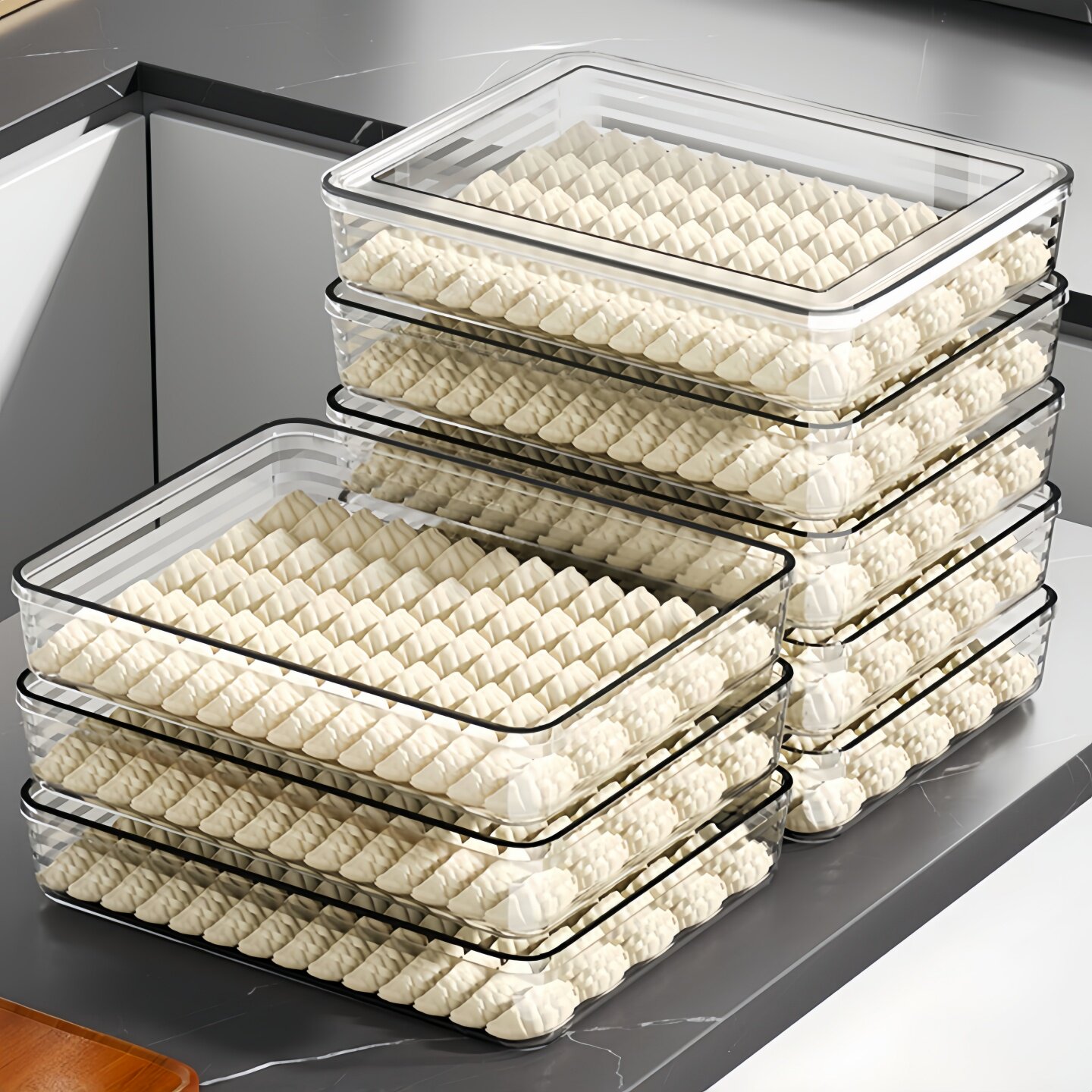 饺子盒食品级冷冻专用密封保鲜盒水饺馄饨速冻家用厨房冰箱收纳盒