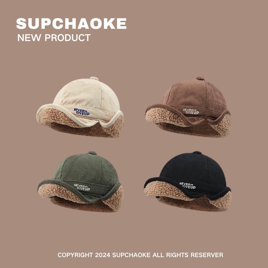 网红ins 羊羔绒加厚保暖鸭舌护耳帽子男女秋冬加厚骑车飞行雷锋帽,服饰配件/皮带/帽子/围巾,帽子,淘宝优惠券,粉丝福利购,淘宝优惠卷