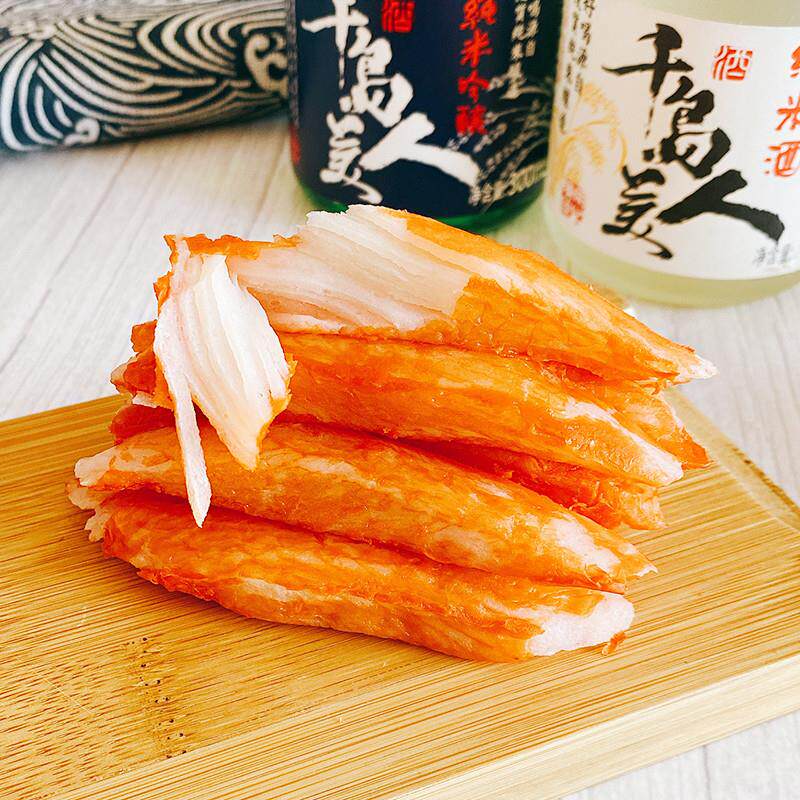 热卖力二味蟹柳寿司专用蟹腿肉500g纪文蟹肉柳即食蟹肉棒蟹肉蟹棒