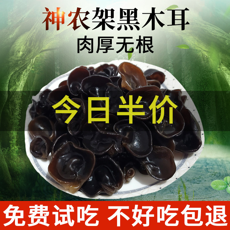 神农架特产黑木耳干货500g克散装包邮秋木耳肉厚无根小碗耳