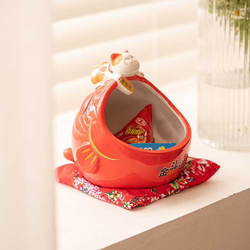 招财猫创意送礼收纳玄关摆放