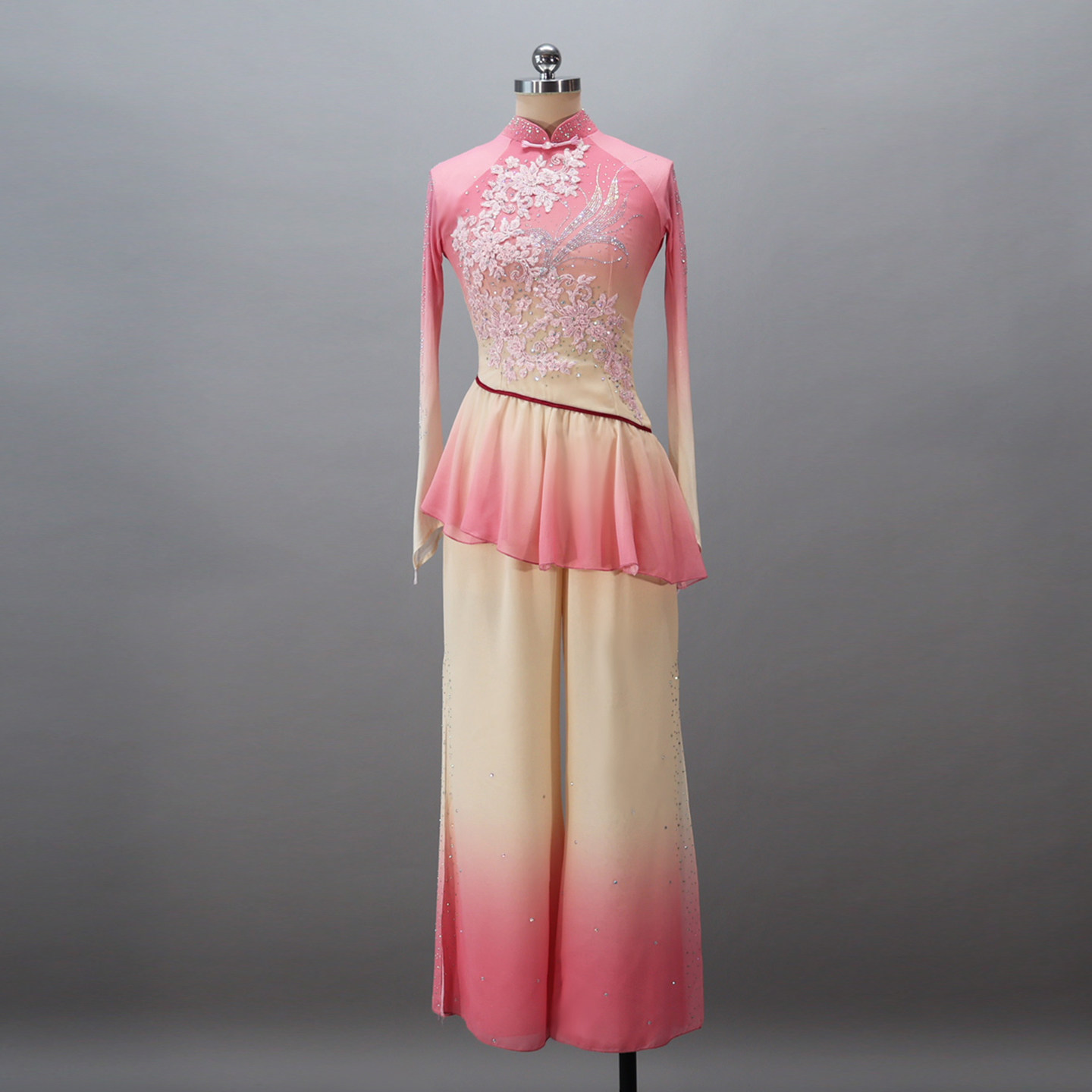 千织万丝民族舞胶州秧歌演出服古典舞蹈服装扇子舞艺考剧目服定制