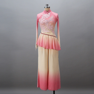 千织万丝民族舞胶州秧歌演出服古典舞蹈服装 扇子舞艺考剧目服定制