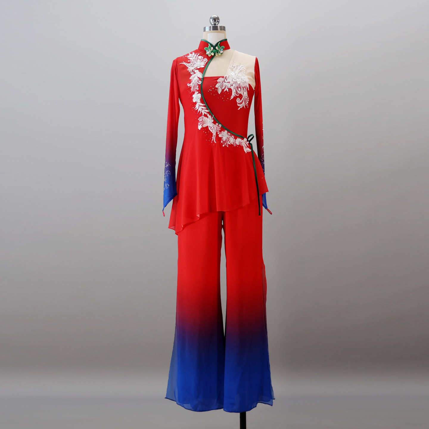 千织万丝民族舞蹈服装胶州秧歌剧目服扇子舞演出服女艺考独舞定制