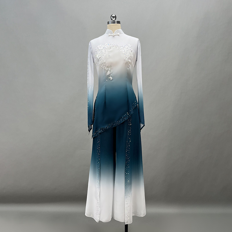千织万丝胶州秧歌舞蹈演出服古风剧目扇子舞古典舞蹈服装艺考定制