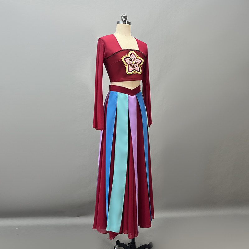 千织万丝古典舞演出服女云想霓裳剧目舞蹈服装大裙摆艺考独舞定制