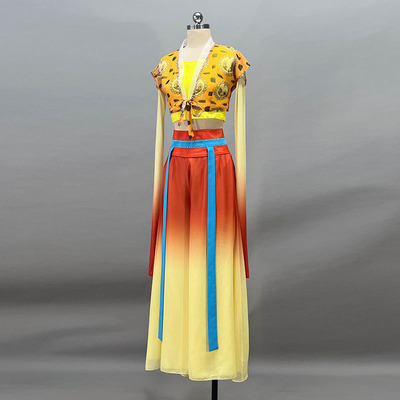 千织万丝古典舞蹈服喜上眉梢同款剧目飘逸演出服装独舞艺考服定制