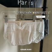 轻奢缎面纯欲性感内裤 女士大码 蕾丝内裤 三条盒装 女镂空中腰三角裤