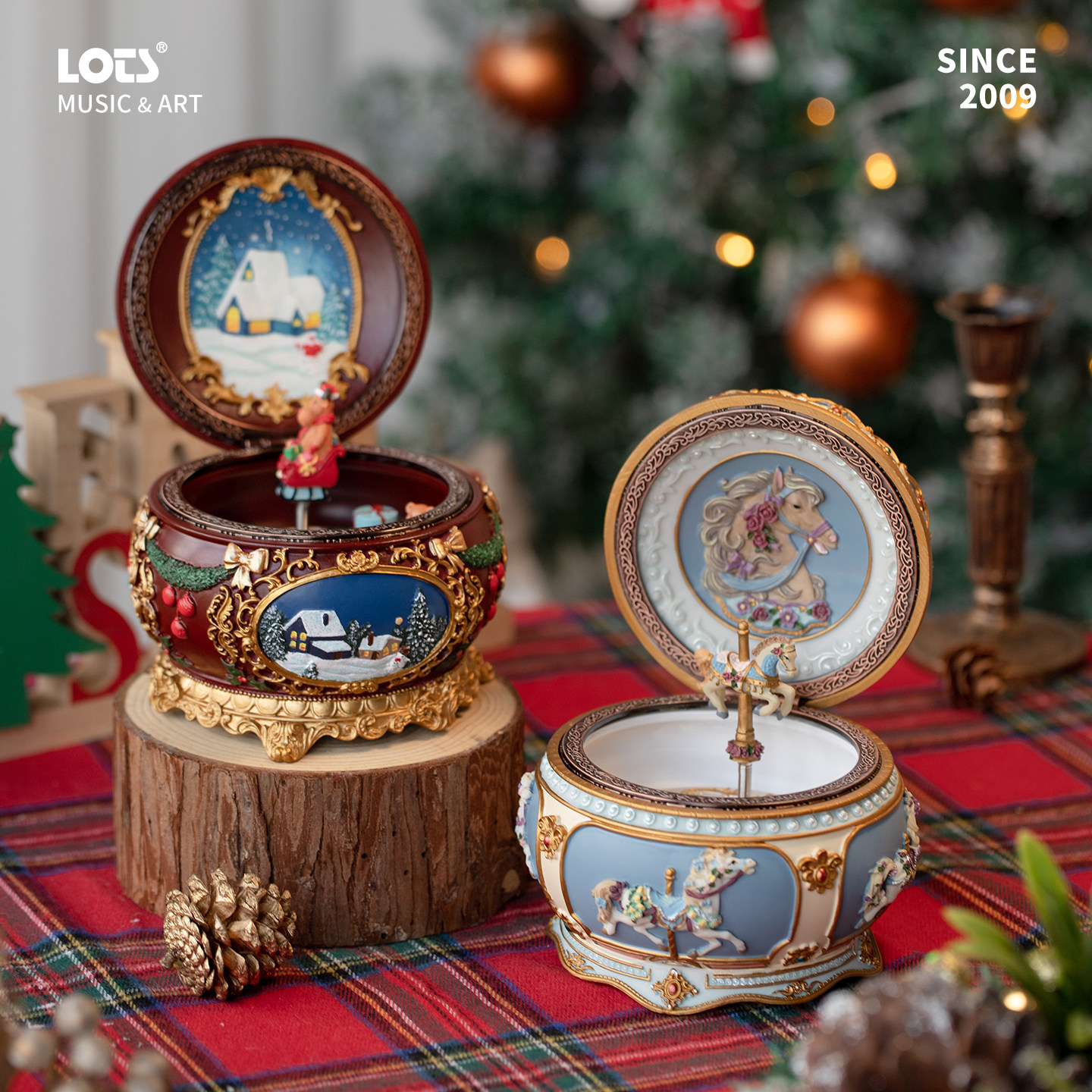 LOTS旋转木马音乐盒生日礼物女生