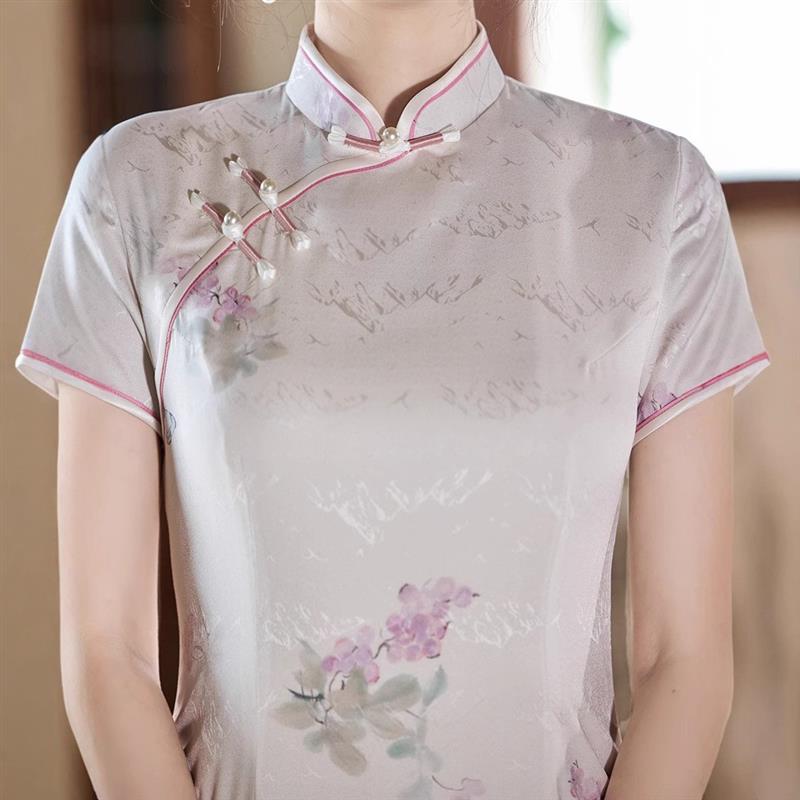 KATTERLLG贝之中式印花旗袍高端大气上档次年轻款女高级感小个子