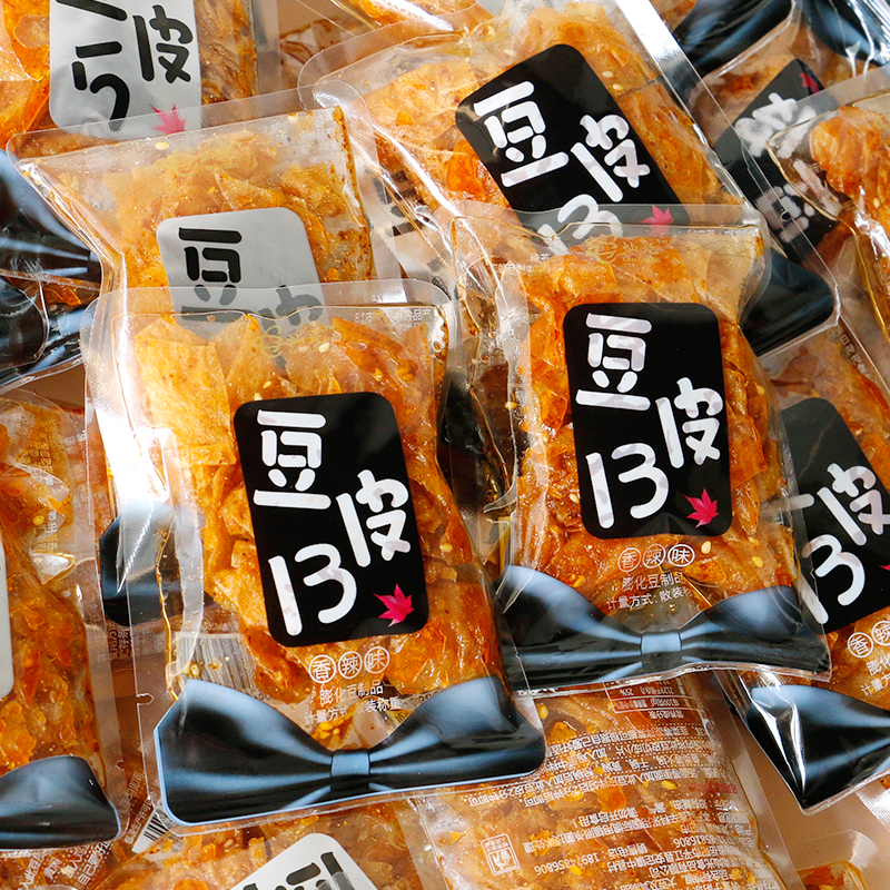 湖南特产灿光豆皮500g原味香辣味豆皮小包装麻辣豆片散称休闲零食