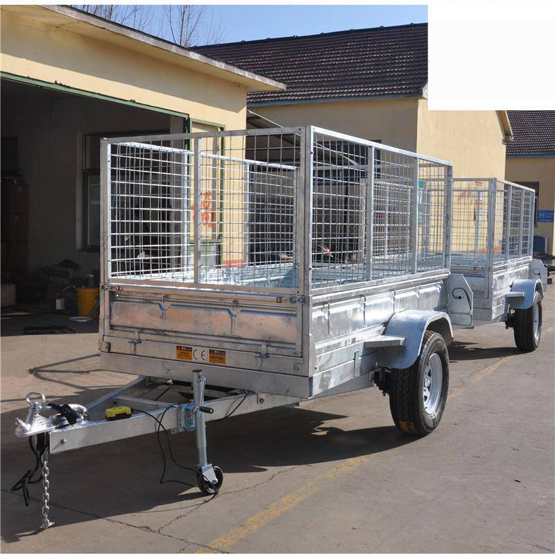 2吨热镀锌汽车拖车工具运输拖车热镀锌拖车平板拖车