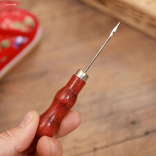 锥子定位锥子钻木锥 双葫芦木柄锥子上鞋 红木柄拼布工具专用锥子