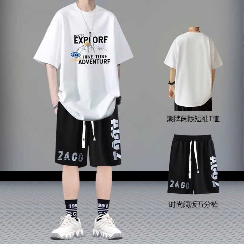 青少年夏季运动套装男生