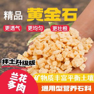 兰花多肉营养土黄金石颗粒多孔透气多肉拌土铺面垫底通用拌土石料