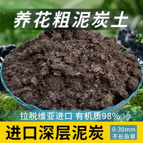 粗泥炭土通用型营养土养花草炭土蓝莓多肉月季专用育苗粗颗粒进口