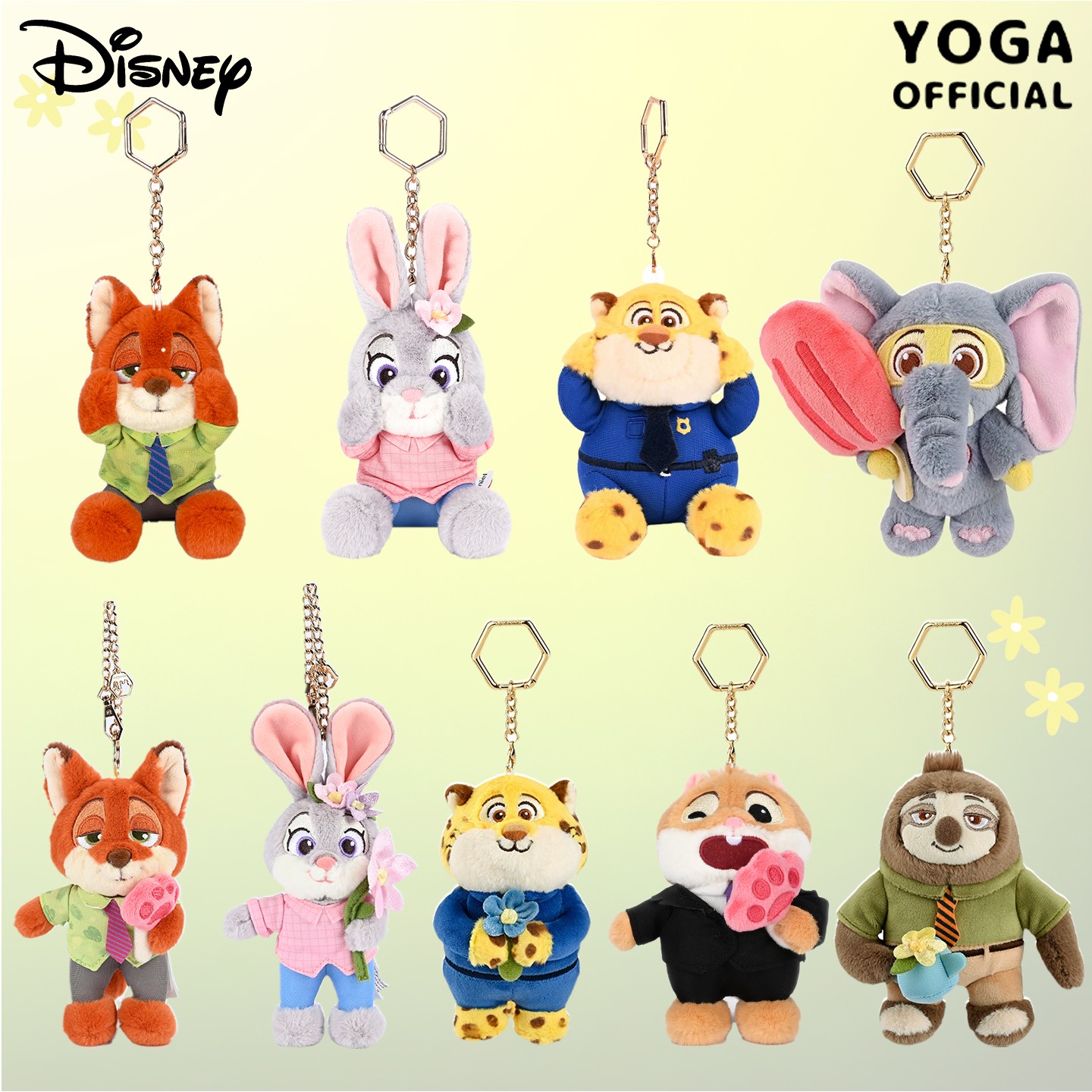 【官方正版】疯狂动物城钥匙扣