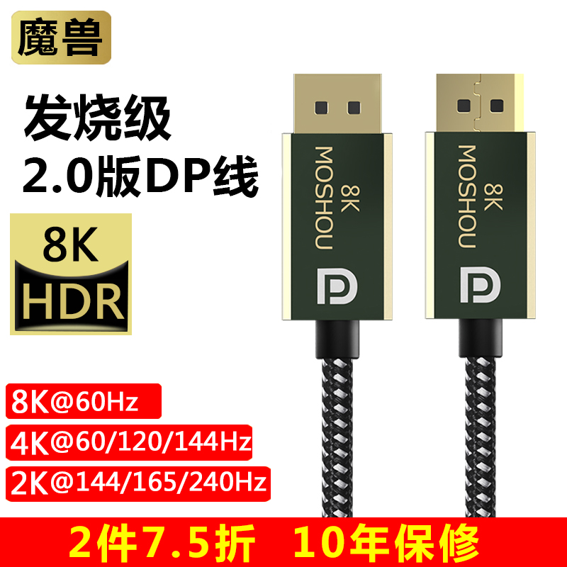 魔兽2.0版DP线8K@60Hz4K@144Hz