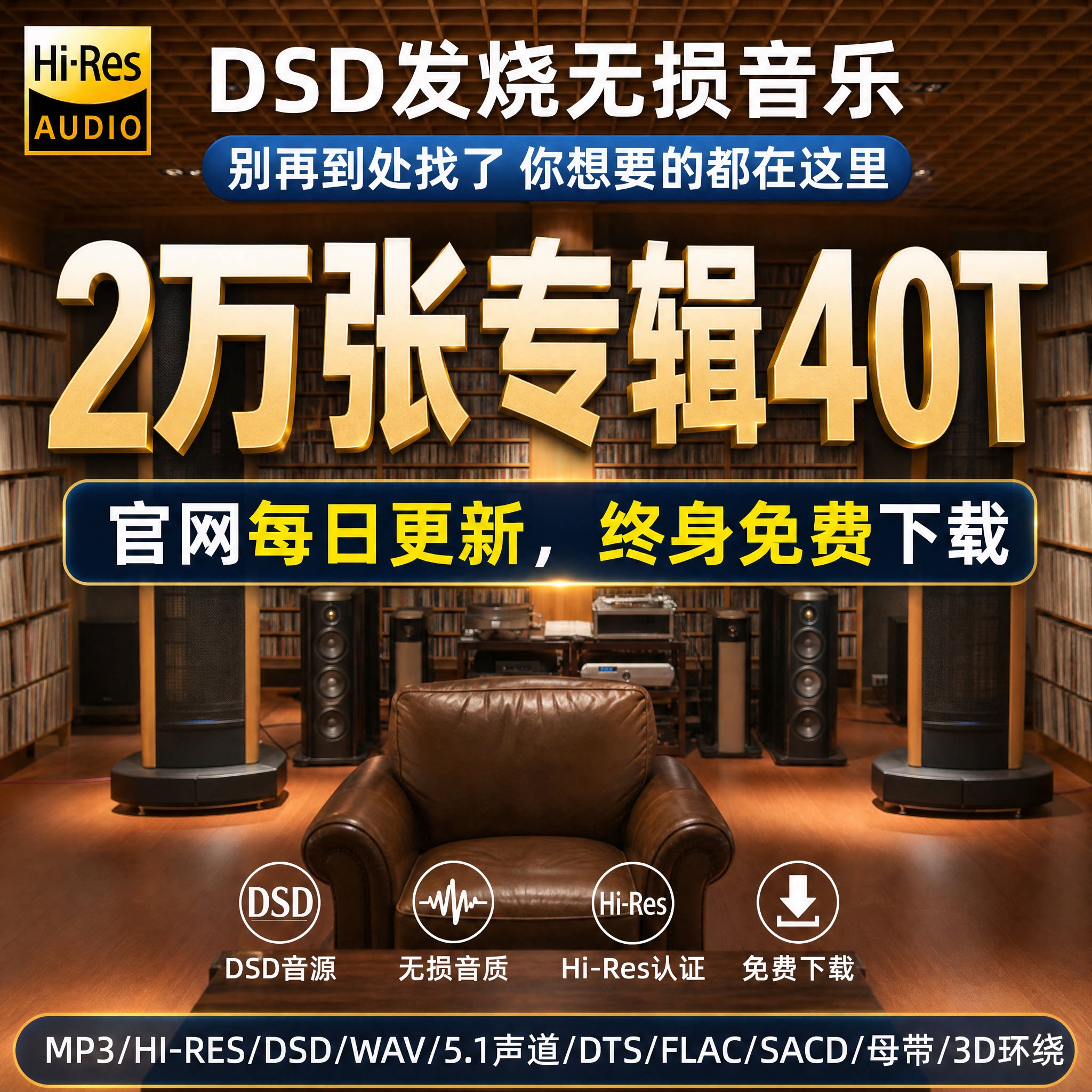 DSD音源车载HIFI发烧音质hires无损音源WAV母带音源音乐下载