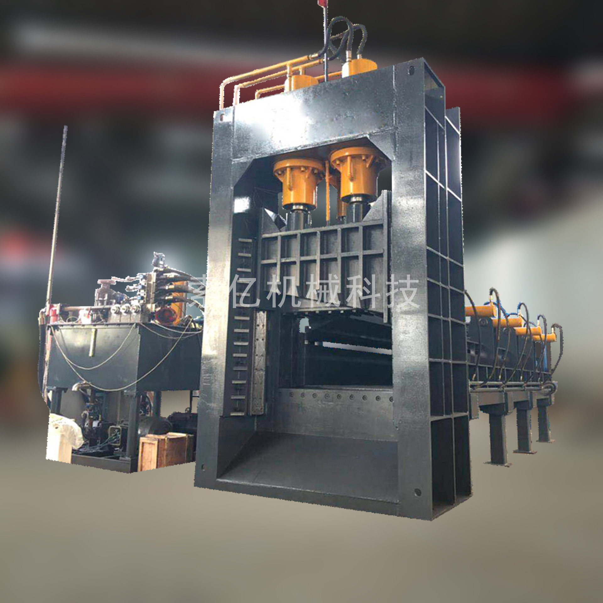 废旧金属液压龙门剪 链板输送喂料钢板剪切机 500吨龙门剪切机