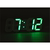 8-Character Clock with White Background and Green Light