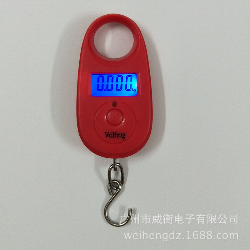 25kg/5g迷你超便携斤两钱显示电子手提秤挂钩电子秤称