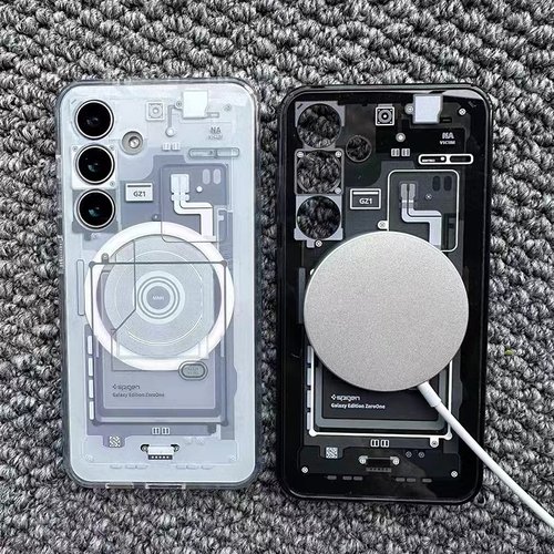 适用于三星s25ultra科技图手机壳s24ultra磁吸保护套s23plus时尚个性s25+防摔全包边保护套三星s24p超薄外壳