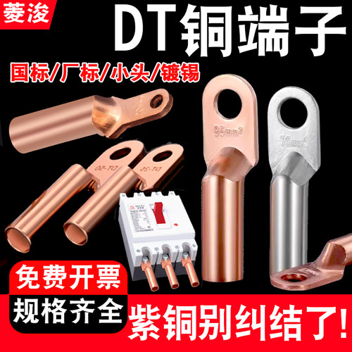 DT铜鼻子铜端子菱浚电缆接线端子