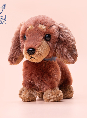 日本sunlemon仿真腊肠犬玩偶安抚小狗公仔毛绒玩具儿童生日礼物女