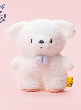 日本sunlemon白色小狗玩偶可爱毛绒玩具儿童公仔生日娃娃女生礼物