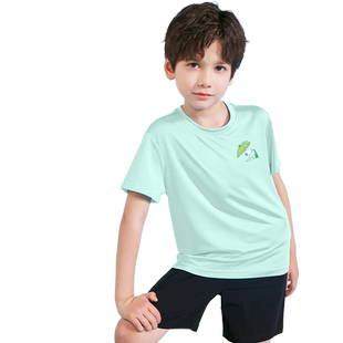 史努比儿童速干t恤夏季男大童冰丝网眼上衣2026新款夏装男童短袖