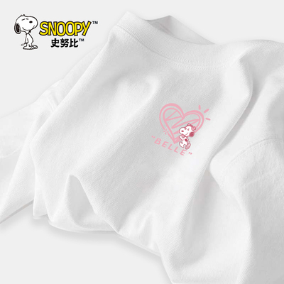 史努比女童纯棉t恤春秋款