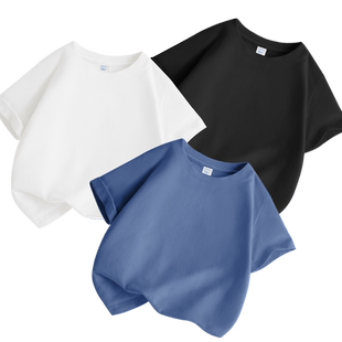 史努比男童短袖t恤2026新款蓝色纯棉体恤衫儿童宽松半袖男孩夏装