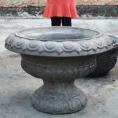 圆花盆模具水泥盆自制大号特大号盆景模型大码 花盒阳台柱装 饰模板