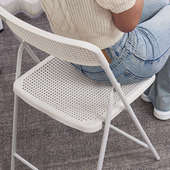 折叠椅子室内户外可收纳椅小户型简约餐桌椅洞洞椅休闲餐椅