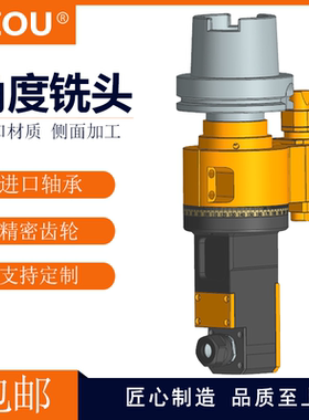 LZOU利洲CNC侧铣头90度角度铣头BT40 BT50 HSK龙门横铣头直角铣头