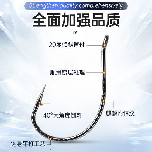 路亚倒钓钩8003泥鳅钩加强鱼钩虾钩鳜鱼鲈鱼翘嘴软饵软虫钩倒钓铅