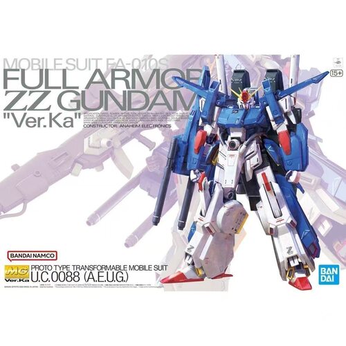 万代 MG 1/100 全装甲ZZ高达 Ver. Ka 卡版 ZZFA 拼装模型